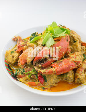 Agitata granchi fritti con il curry in polvere Foto Stock