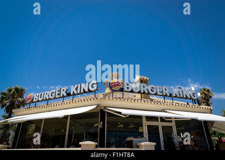 Burger King fast food a Benalmadena, Spagna Foto Stock