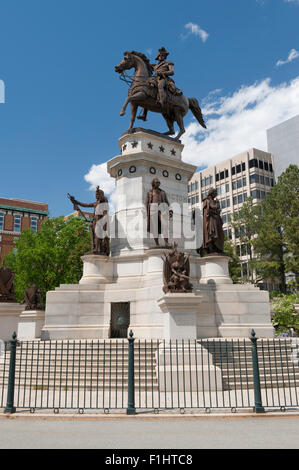 George Washington monumento equestre per motivi di State Capitol, Richmond, Virginia, Stati Uniti d'America. Foto Stock