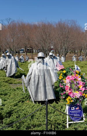 Memoriale dei Veterani di Guerra coreana, Washington D.C. Foto Stock