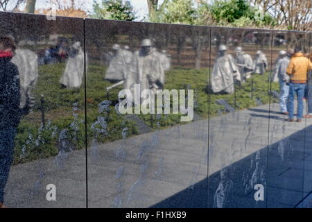 Memoriale dei Veterani di Guerra coreana, Washington D.C. Foto Stock