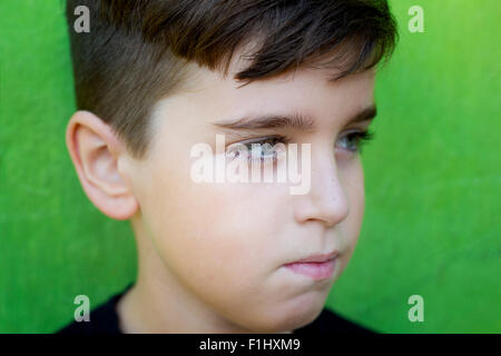 Close up ritratto di un adolescente triste Foto Stock
