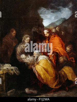 Bartolomé Esteban Murillo - l adorazione dei Magi 03 Foto Stock