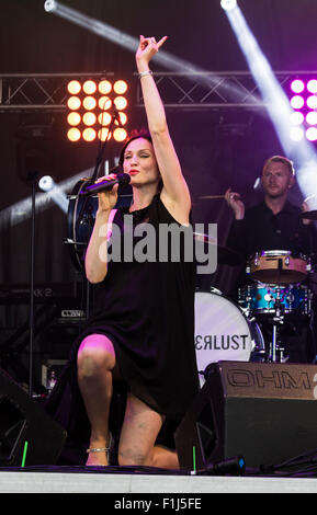 Sophie Ellis-Bextor a South Tyneside Festival di domenica 26 luglio 2015 Foto Stock