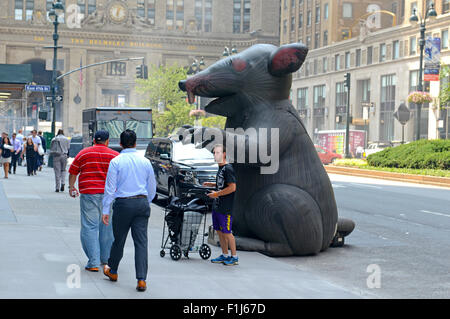 Ratto gonfiabili utilizzati dal Sindacato ratti spesso in sciopero, Foto Stock