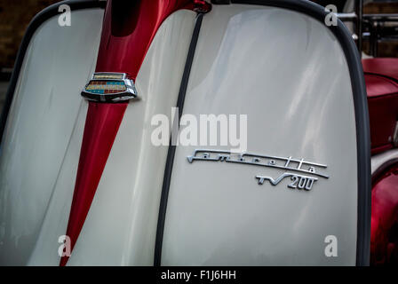 Close up della Lambretta legshield motociclo Foto Stock