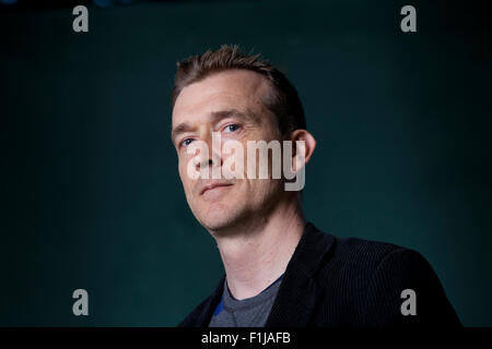 David Stephen Mitchell, il romanziere inglese a Edinburgh International Book Festival 2015. Edimburgo, Scozia. 15 Agosto 2015 Foto Stock