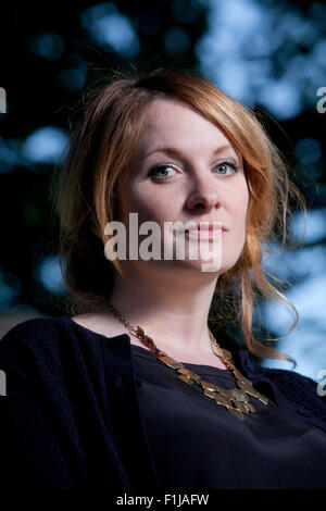 Kirsten Innes, Scottish autore e giornalista, all'Edinburgh International Book Festival 2015. Edimburgo, Scozia. 15 Agosto 2015 Foto Stock