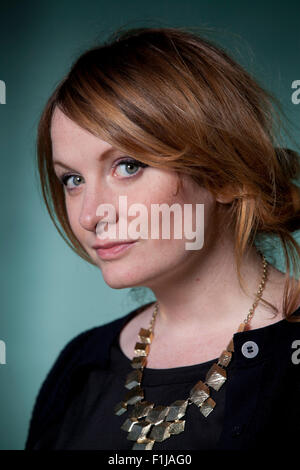 Kirsten Innes, Scottish autore e giornalista, all'Edinburgh International Book Festival 2015. Edimburgo, Scozia. 15 Agosto 2015 Foto Stock