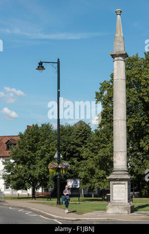 Colonna di York, monumento verde, High Street, Weybridge, Surrey, England, Regno Unito Foto Stock