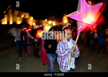 Lanterna - San Lucas de Colan chiesa - Fiestas de la Virgen de las Mercedes in COLAN. Dipartimento di Piura .PERÙ Foto Stock