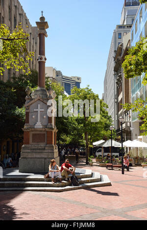 Area pedonale di St George's Mall, Cape Town, Provincia del Capo occidentale, Repubblica del Sud Africa Foto Stock