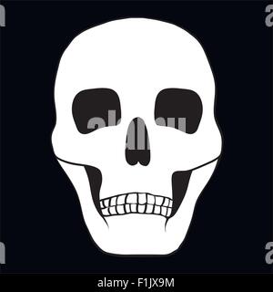 Illustrazione di un teschio umano. Illustrazione Vettoriale