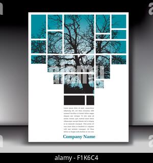 Struttura unica del layout di pagina Illustrazione Vettoriale