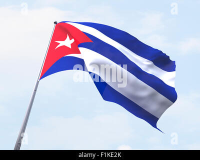 Cuba bandiera sul cielo chiaro. Foto Stock