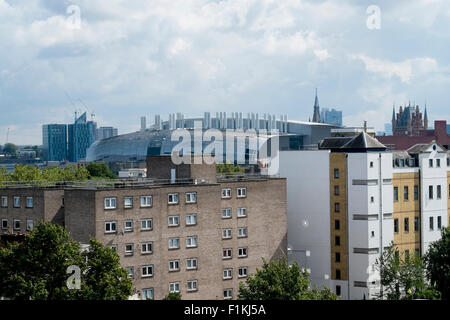 La stazione di St Pancras visto da Mornington Crescent Foto Stock