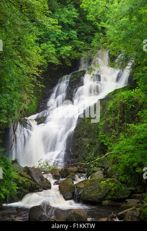 Torc cascate, Parco Nazionale di Killarney, nella contea di Kerry, Repubblica di Irlanda Foto Stock