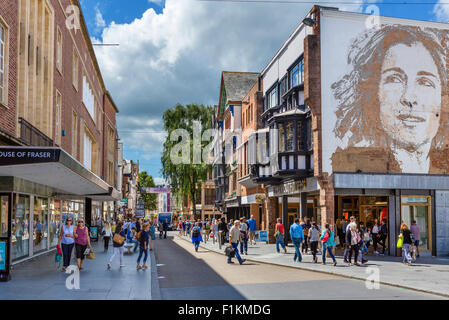 I negozi di High Street nel centro della città, Exeter Devon, Inghilterra, Regno Unito Foto Stock