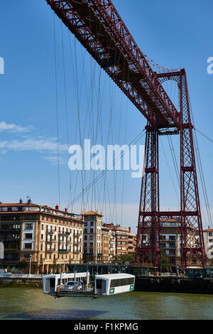 Puente de Bizcaya (Transporter Bridge), Portugalete, Biscaglia, Paese Basco, Euskadi, Spagna, Europa Foto Stock