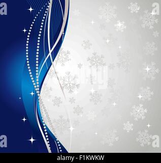 Argento inverno sfondo astratto. Illustrazione Vettoriale
