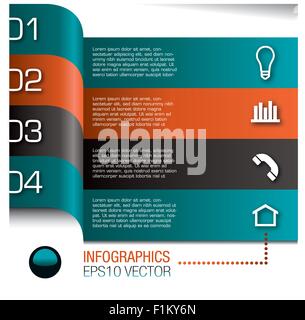 Il design moderno modello per infographics nella grafica o il layout del sito web Illustrazione Vettoriale