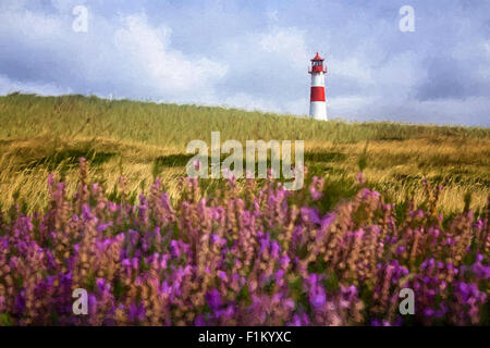 La pittura di un faro Foto Stock