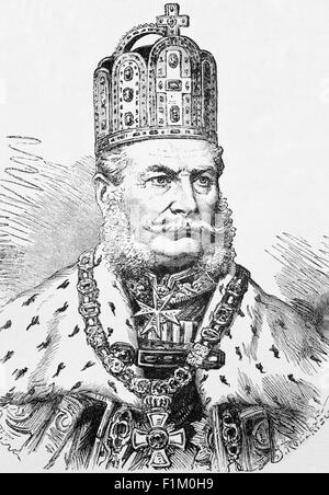 Imperatore Guglielmo i (1797-1888), re di Prussia e primo imperatore tedesco. Fu sotto la guida di Guglielmo e del suo Cancelliere otto von Bismarck, Prussia ottenne l'unificazione della Germania e la creazione dell'Impero tedesco. Foto Stock