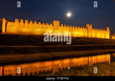 Veneto Cittadella le mura della città Foto Stock