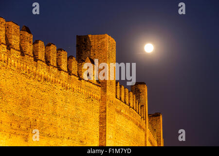 Veneto Cittadella le mura della città Foto Stock