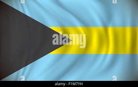 Bandiera delle Bahamas - illustrazione vettoriale Illustrazione Vettoriale