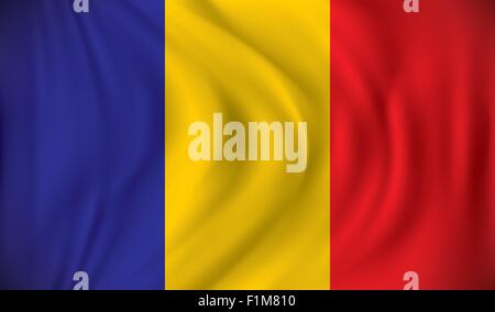 Bandiera del Ciad - illustrazione vettoriale Illustrazione Vettoriale