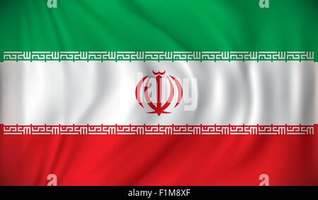 Bandiera dell'Iran - illustrazione vettoriale Illustrazione Vettoriale