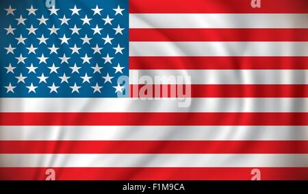 Bandiera degli Stati Uniti d'America - illustrazione vettoriale Illustrazione Vettoriale