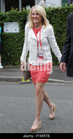 Londra, UK, 12 Luglio 2015: Tracy Austin visto in campionati di Wimbledon 2015 Foto Stock