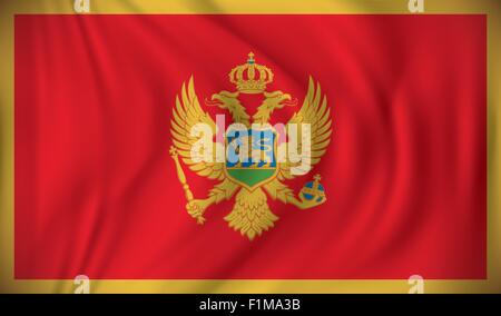 Bandiera del Montenegro - illustrazione vettoriale Illustrazione Vettoriale
