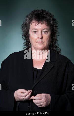 Carol Ann Duffy, Gran Bretagna il primo poeta femmina laureate, all'Edinburgh International Book Festival 2015. Edimburgo, Scozia. Foto Stock