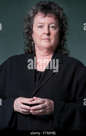 Carol Ann Duffy, Gran Bretagna il primo poeta femmina laureate, all'Edinburgh International Book Festival 2015. Edimburgo, Scozia. Foto Stock