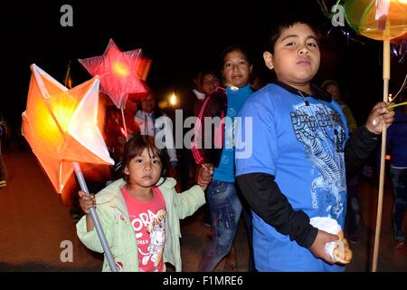 Lanterna - San Lucas de Colan chiesa - Fiestas de la Virgen de las Mercedes in COLAN. Dipartimento di Piura .PERÙ Foto Stock