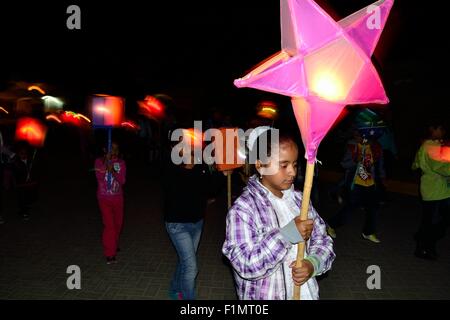 Lanterna - San Lucas de Colan chiesa - Fiestas de la Virgen de las Mercedes in COLAN. Dipartimento di Piura .PERÙ Foto Stock