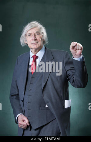 Ted Honderich è un canadese nato filosofo britannico, a Edinburgh International Book Festival 2015. Edimburgo, Scozia. Foto Stock