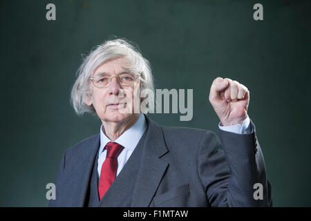 Ted Honderich è un canadese nato filosofo britannico, a Edinburgh International Book Festival 2015. Edimburgo, Scozia. Foto Stock