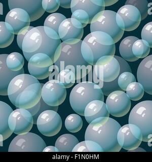 Seamless sfondo con bolle di acqua Illustrazione Vettoriale