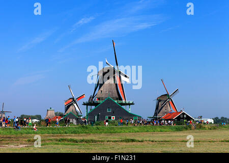 Classic mulino a vento olandese a Zaanse Schans Foto Stock