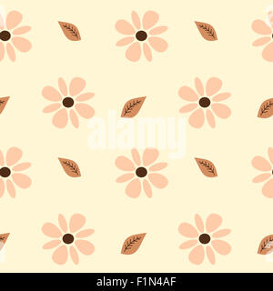 Rosa fiori pastello seamless pattern illustrazione dello sfondo Foto Stock