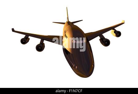 Passeggero aereo Jet illustrazione isolati su sfondo bianco. Foto Stock