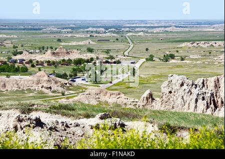 Interno è una città nella Contea di Jackson, Dakota del Sud, Stati Uniti. Si trova su un confine meridionale del Parco nazionale Badlands. Foto Stock