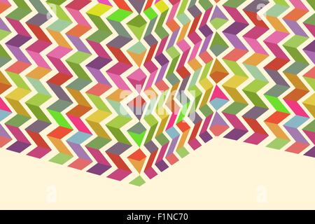 Ripiegata pattern colorati - raffreddare lo sfondo colorato Design. Foto Stock