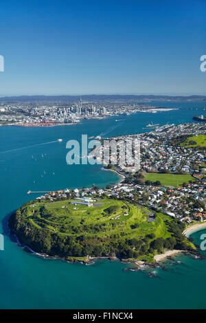 Testa del nord, Devonport, Auckland, Isola del nord, Nuova Zelanda - aerial Foto Stock