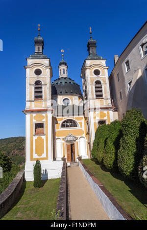 Cappella barocca della Santissima Trinità, Vranov Nad Dyji, Sud Moravia Repubblica Ceca, Europa Foto Stock