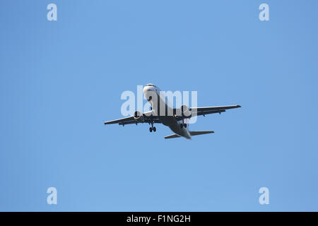 Airbus A320, registrazione D-AIPW di Germanwings atterraggio sull'aeroporto di Zagabria Pleso il 10 giugno 2015. Foto Stock